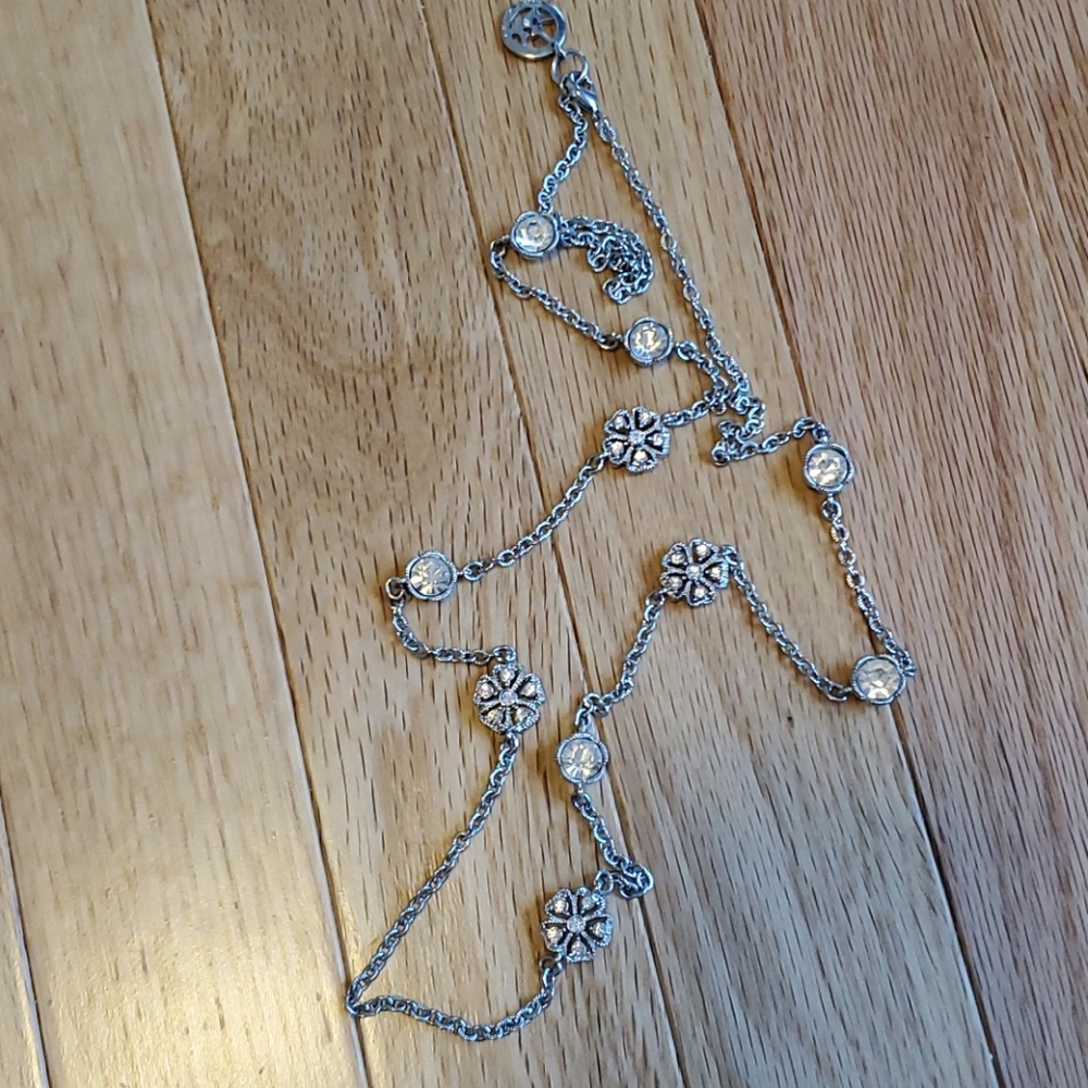 Long Silver like Necklace